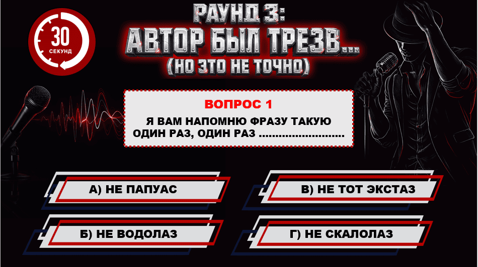 квиз для мужчин музыкальный раунд паб-квиз