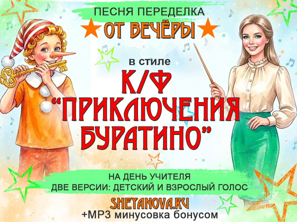 песня поздравление на день учителя буратино