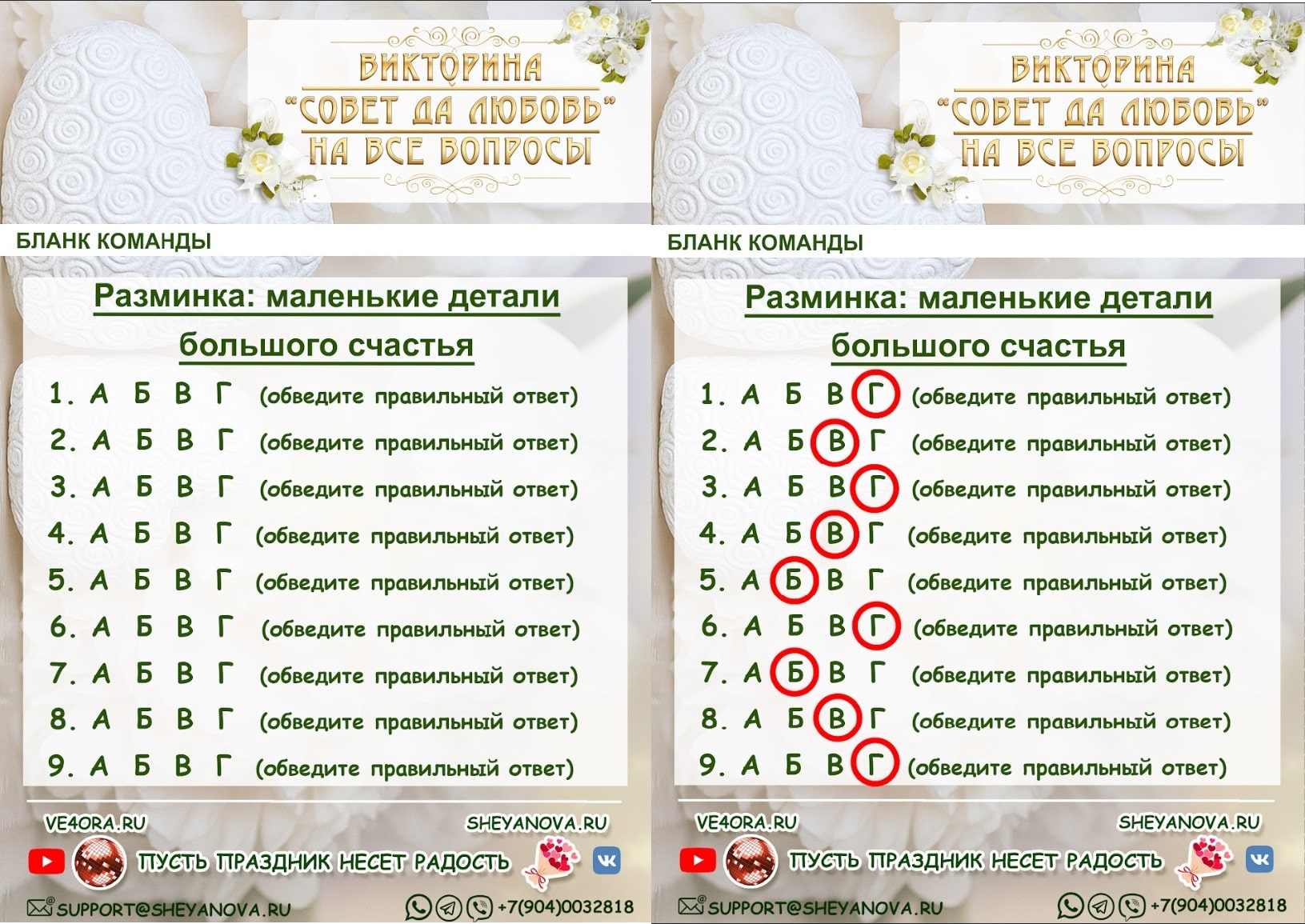 игра на свадьбе вопрос ответ для жениха и невесты